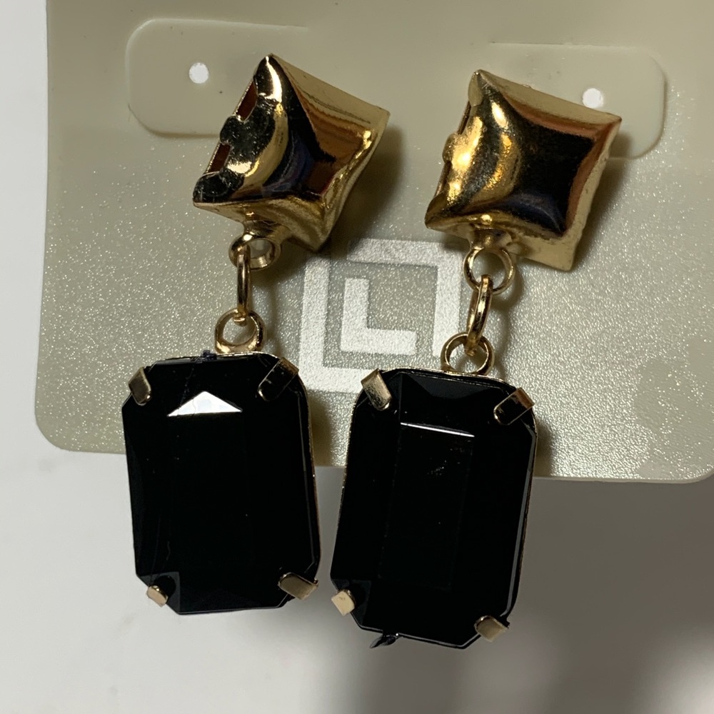 Black dangle earrings